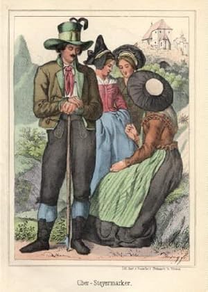 Ober- Steyermarker. Kolorierte Lithographie von Julius Döring.