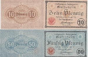 Notgeld der Stadtgemeinde Neckargemünd. Gutschein über 10 Pfennig.