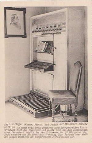 Die alte Orgel (Kasten, Manual und Pedal) der Minoriten-Kirche. Ansichtskarte in Lichtdruck. Unge...