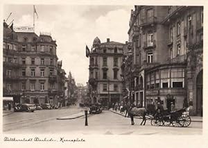 Weltkurstadt Wiesbaden. Kranzplatz. Ansichtskarte in Photodruck. Ungelaufen.