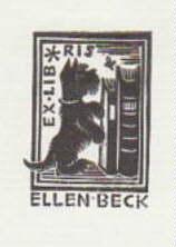 Bild des Verkufers fr Exlibris fr Ellen Beck. Holzschnitt von Ellen Beck. zum Verkauf von Antiquariat Heinz Tessin