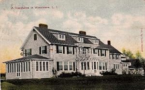 A Residence in Woodmere L.I. Ansichtskarte in farbigem Lichtdruck. Abgestempelt Woodmere Datum un...