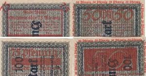 Gutschein über 50 und 75 Pfennig.