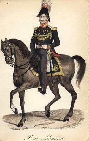 Platz-Adjutant. Kolorierte Lithographie von H.Jessen im Verlag Berendsohn.