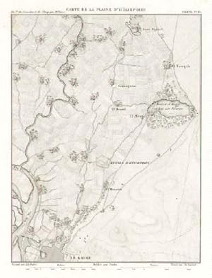 Carte de la Plaine d`Heliopolis. Stahlstichkarte von A.H.Dyonnet nach A.H.Dufour.