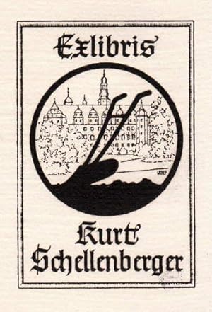 Bild des Verkufers fr Exlibris fr Kurt Schellenberger. Holzschnitt von Georg Wagner. zum Verkauf von Antiquariat Heinz Tessin