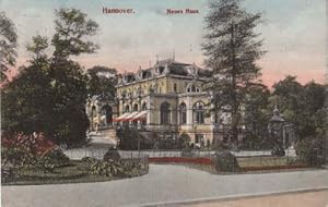 Imagen del vendedor de Neues Haus. Ansichtskarte in farbigem Lichtdruck. Abgestempelt Hannover 20.01.1912. a la venta por Antiquariat Heinz Tessin