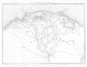 Carte générale de la Basse Égypte. Stahlstichkarte von A.H.Dyonnet nach A.H.Dufour.