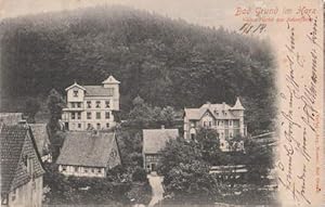 Image du vendeur pour im Harz. Villen-Parthie am Schurfberg. Ansichtskarte in Lichtdruck. Abgestempelt Grund 08.08.1904. mis en vente par Antiquariat Heinz Tessin