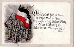 Bild des Verkufers fr Farbige Postkarte. Unleserlich abgestempelt, da die Briefmarke entfernt wurde. zum Verkauf von Antiquariat Heinz Tessin