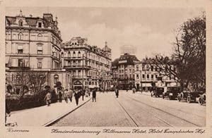 Bild des Verkufers fr Heerdentorssteinweg. Hillmanns Hotel, Hotel Europischer Hof. Ansichtskarte in brunlichem Kupfertiefdruck. Abgestempelt Bremen 23.07.1932 zum Verkauf von Antiquariat Heinz Tessin