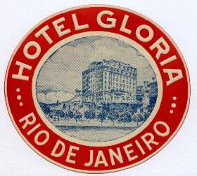 Imagen del vendedor de Hotel Gloria Rio de Janeiro. In zwei Farben gedruckt. a la venta por Antiquariat Heinz Tessin