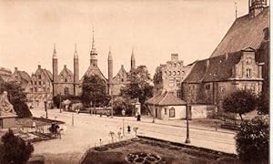 Imagen del vendedor de Heiligengeist-Hospital mit Geibelplatz. Ansichtskarte in Lichtdruck. Ungelaufen. a la venta por Antiquariat Heinz Tessin