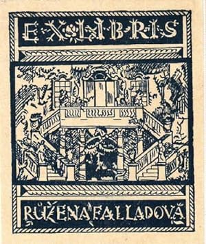 Seller image for Exlibris fr Ruzena Falladova. Zinktzung von Alois Moravec. for sale by Antiquariat Heinz Tessin