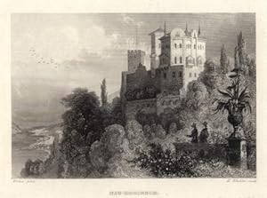 Bild des Verkufers fr Ansicht der Burg. Stahlstich von H.Winkles nach Verhas. zum Verkauf von Antiquariat Heinz Tessin