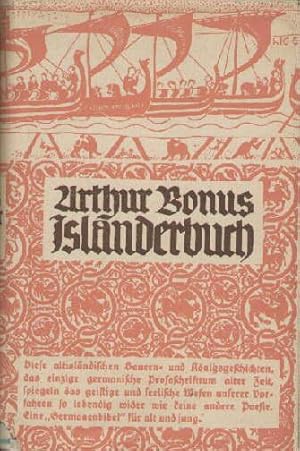 Seller image for Islnderbuch. Sammlung altgermanischer Bauern- und Knigsgeschichten. Neue Ausgabe in einem Bande. 37.-46.Tausend. Einband und Buchschmuck von Henrik Riedel-Brovik. for sale by Antiquariat Heinz Tessin