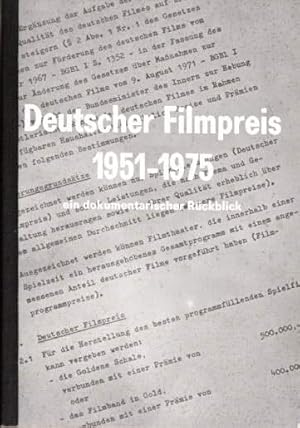 Seller image for Deutscher Filmpreis 1951-1975. Ein dokumentarischer Rckblick. for sale by Antiquariat Heinz Tessin