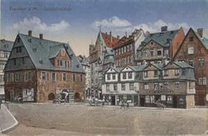 Garküchenplatz. Ansichtskarte in farbigem Lichtdruck. Abgestempelt Frankfurt a.M. 08.01.1919.