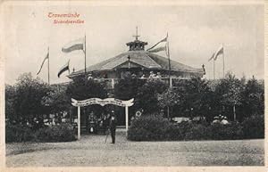 Strandpavillon. Ansichtskarte in Lichtdruck. Abgestempelt Travemünde 13.03.1903.