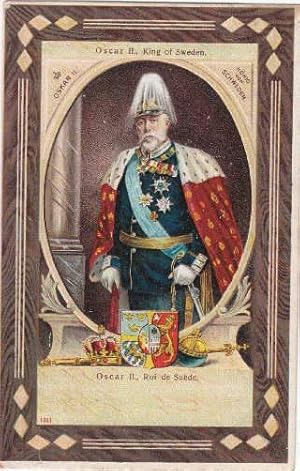 King of Sweden. König von Schweden. Farbige Postkarte.