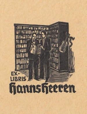 Exlibris für Hans Heeren. Holzschnitt von Herbert Ott.