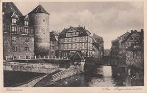 Bild des Verkufers fr Am Beguinenturm. Ansichtskarte in Kupfertiefdruck. Abgestempelt Hannover 25.08.1933. zum Verkauf von Antiquariat Heinz Tessin