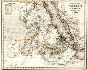 Neueste Karte von Nubien, Habesch, Kordofan und Darfur. Entworfen und gezeichnet von Hauptmann Ra...