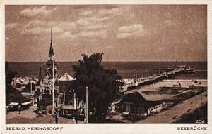 Seebad Heringsdorf. Seebrücke. Ansichtskarte in Kupfertiefdruck. Ungelaufen.