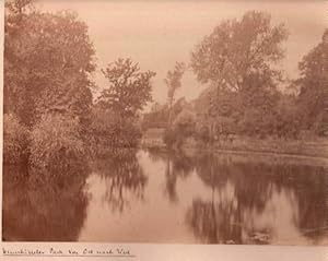 Eimsbütteler Park von Ost nach West. Originalphotographie auf Trägerpappe montiert.