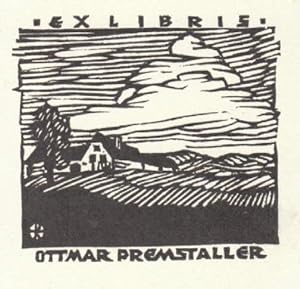 Bild des Verkufers fr Exlibris fr Ottmar Premstaller. Holzschnitt von Otto Feil, Wien. zum Verkauf von Antiquariat Heinz Tessin