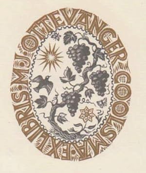 Bild des Verkufers fr Exlibris fr M.J.Ottevanger-Coolsma. Holzschnitt von Pam G. Rueter. zum Verkauf von Antiquariat Heinz Tessin