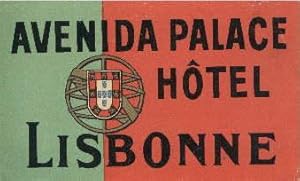 Bild des Verkufers fr Avenida Palace Hotel Lissabon. In drei Farben gedruckt. Unbenutzt. zum Verkauf von Antiquariat Heinz Tessin