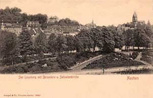 Bild des Verkufers fr Der Lousberg mit Belvedere und Salvatorkirche,. Ansichtskarte in Lichtdruck, ungelaufen. zum Verkauf von Antiquariat Heinz Tessin