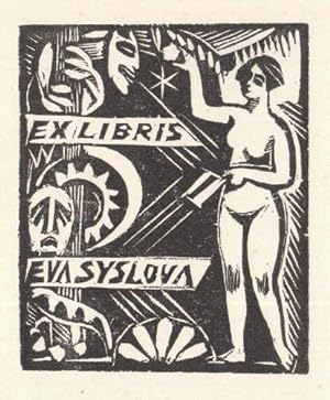 Seller image for Exlibris fr Eva Syslova. Linolschnitt von Alois Moravec. for sale by Antiquariat Heinz Tessin