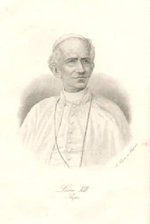 Papst von 1878-1903. Stahlstich von A.Weger.