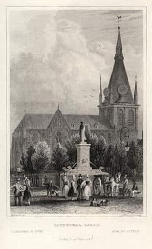 Dom (Cathedral, Liege). Stahlstich von R.Brice nach J.Fussell.