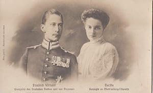 Kronprinz des Deutschen Reiches und von Preußen. Herzogin Cecilie zu Mecklenburg-Schwerin. Postka...