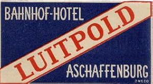 Seller image for Bahnhof-Hotel Luitpold. Aschaffenburg. In zwei Farben gedruckt. Rckseite mit Gummierung, unbenutzt. for sale by Antiquariat Heinz Tessin