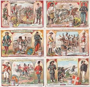 Image du vendeur pour Berhmte Regimenter. 6 Bilder in Chromolithographie mit bedruckter Rckseite. mis en vente par Antiquariat Heinz Tessin