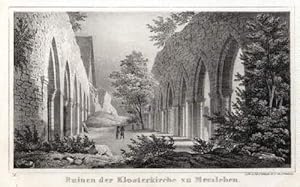 Ruinen der Klosterkirche. Lithographie von Ed. Pietzsch.