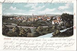 Bild des Verkufers fr Gesamtansicht. Ansichtskarte in farbigem Lichtdruck. Abgestempelt Herford 17.10.1907. zum Verkauf von Antiquariat Heinz Tessin