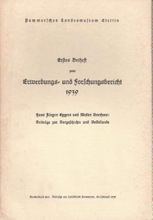 Erstes Beiheft zum Erwerbungs- und Forschungsbericht 1939. Mit 14 Tafeln und einer Textillustration.