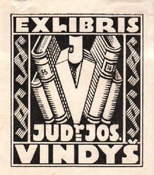 Bild des Verkufers fr Exlibris fr Jud. u. Jos. Vindys. Klischedruck von Jaro Beran. zum Verkauf von Antiquariat Heinz Tessin