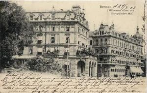 Bild des Verkufers fr Hillmanns Hotel und Europischer Hof. Ansichtskarte in Lichtdruck. Abgestempelt am 24.07.1902. zum Verkauf von Antiquariat Heinz Tessin