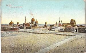 Caire. Tombeaux de Khalifes. Ansichtskarte in farbigem Lichtdruck. Angestempelt Colombo 12.05.1910.