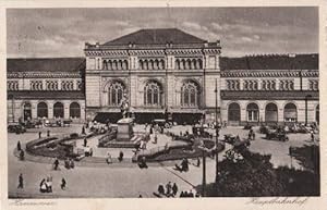 Bild des Verkufers fr Hauptbahnhof. Ansichtskarte in Kupfertiefdruck. Abgestempelt Hannover 18.06.1828. zum Verkauf von Antiquariat Heinz Tessin