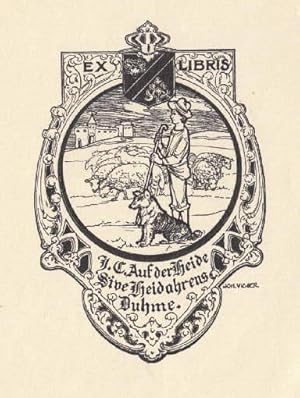 Seller image for Exlibris fr J.C. Auf der Heide. Klischedruck von Joh. Visser. for sale by Antiquariat Heinz Tessin