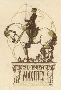 Imagen del vendedor de Exlibris fr Max Frey. Klischedruck von Max Frey, Dresden. a la venta por Antiquariat Heinz Tessin