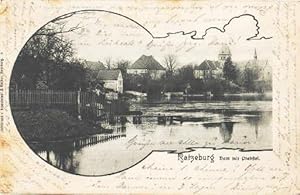 Bild des Verkufers fr Dom mit Probstei. Ansichtskarte in Lichtdruck. Abgestempelt Ratzeburg 21.06.1900. zum Verkauf von Antiquariat Heinz Tessin