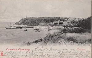 Seller image for Ostseebad Glcksburg. Panorama. Ansichtskarte in Lichtdruck. Abgestempelt Glcksburg 25.07.1903. for sale by Antiquariat Heinz Tessin